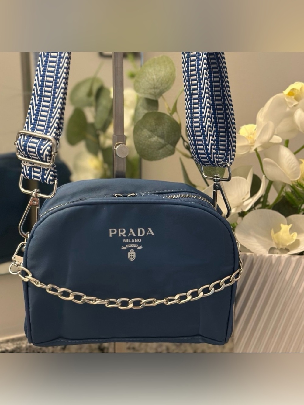 PRADA Milano Blue Beauty Bag GWP ITEM NWOT